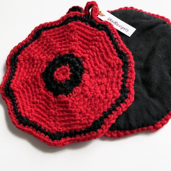 Round Pot Holders, Crochet Gift Under 15, Crochet Small Placemats - Picture 4 of 12